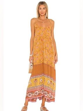 Spell & the Gypsy Collective Portobello Road Strappy Sun Dress in Mustardseed